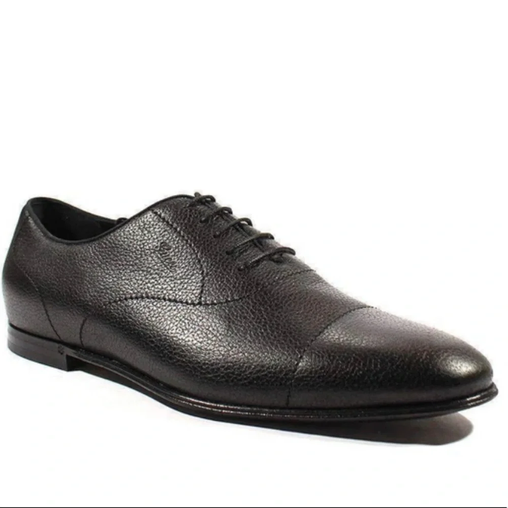 Gucci Pebbled Leather Black Oxfords Gucci 6 (US6.5) - Picture 1 of 15